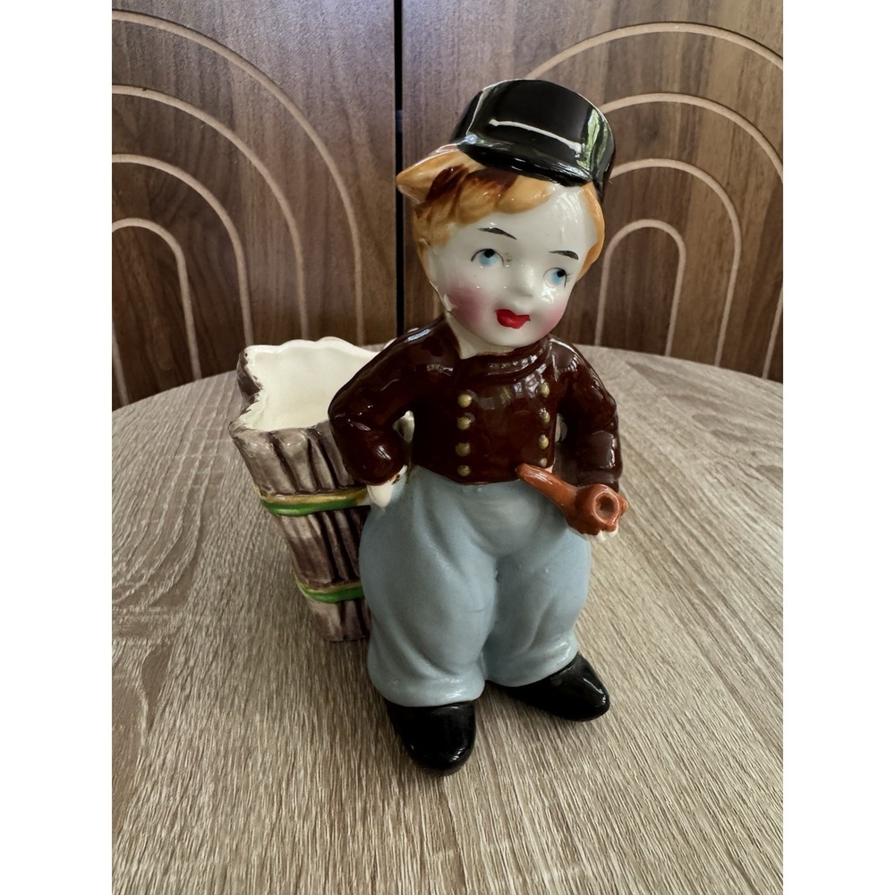 Vintage Napco Dutch Boy Planter Flower Pot Ceramic Hand Painted MCM